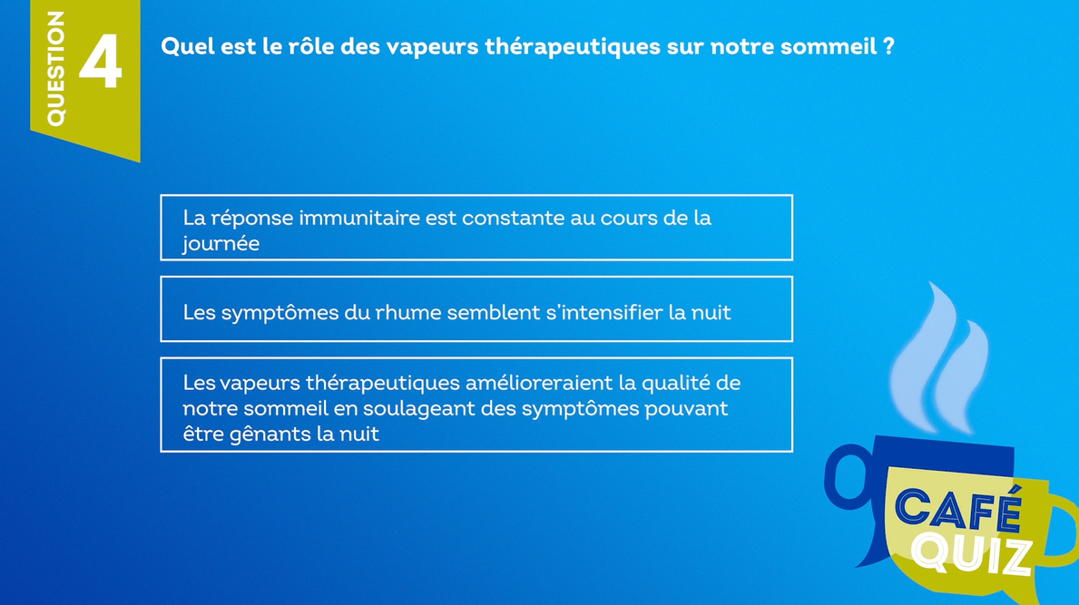 Rôle des vapeurs thérapeutiques sur le sommeil