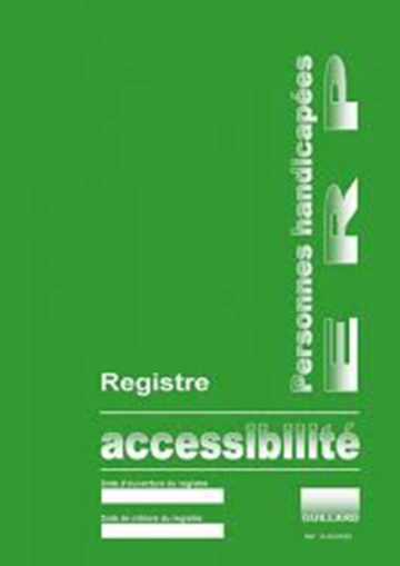 Registre d'accessibilité aux personnes handicapées des ERP et IOP