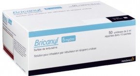 Bricanyl 5 mg/2 mL : des boîtes de 20 unidoses