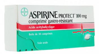 Aspirine Protect 100 mg : mention erronée sur l’étui