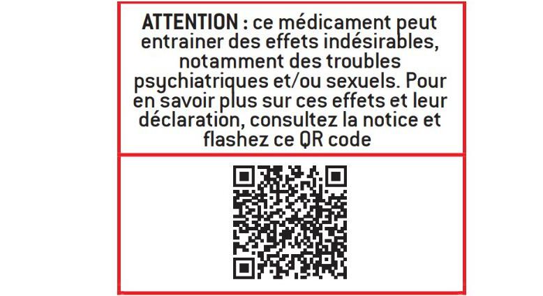 Finastéride 1 mg : alerte et QR code sur les boîtes