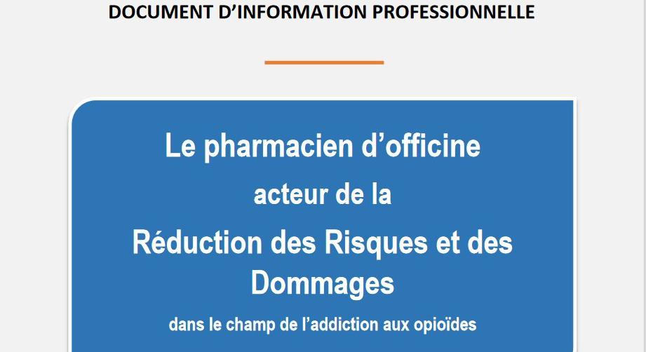 Addiction aux opioïdes : un document d’aide pour les officinaux