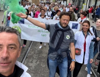 Grève des pharmacies : la vidéo de la manifestation à Saint-Etienne