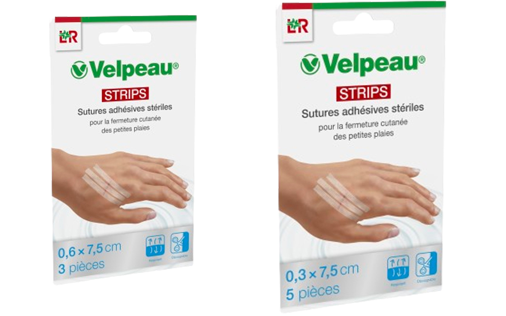 Velpeau Strips, sutures adhésives